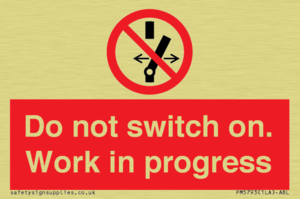 Do not switch on. Work in progress